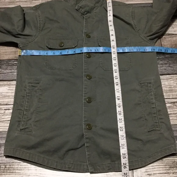 Abercrombie Fitch Shirt Jacket Men’s XS Green Canvas Military Pockets - Picture 2 of 10
